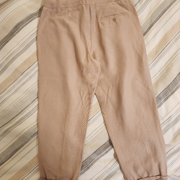 Aritzia Wilfred Allant pants, linen blend, silk tie. Light/dusty pink. - Picture 2 of 7